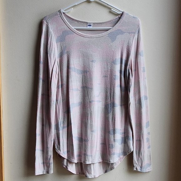 Old Navy Pink/Gray Camo Scoop Neck Jersey Size Small - Picture 6 of 14
